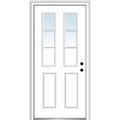 Steel Primed Left-Hand Inswing 2-Panel Single Prehung Front Door 32" x 80" V111086