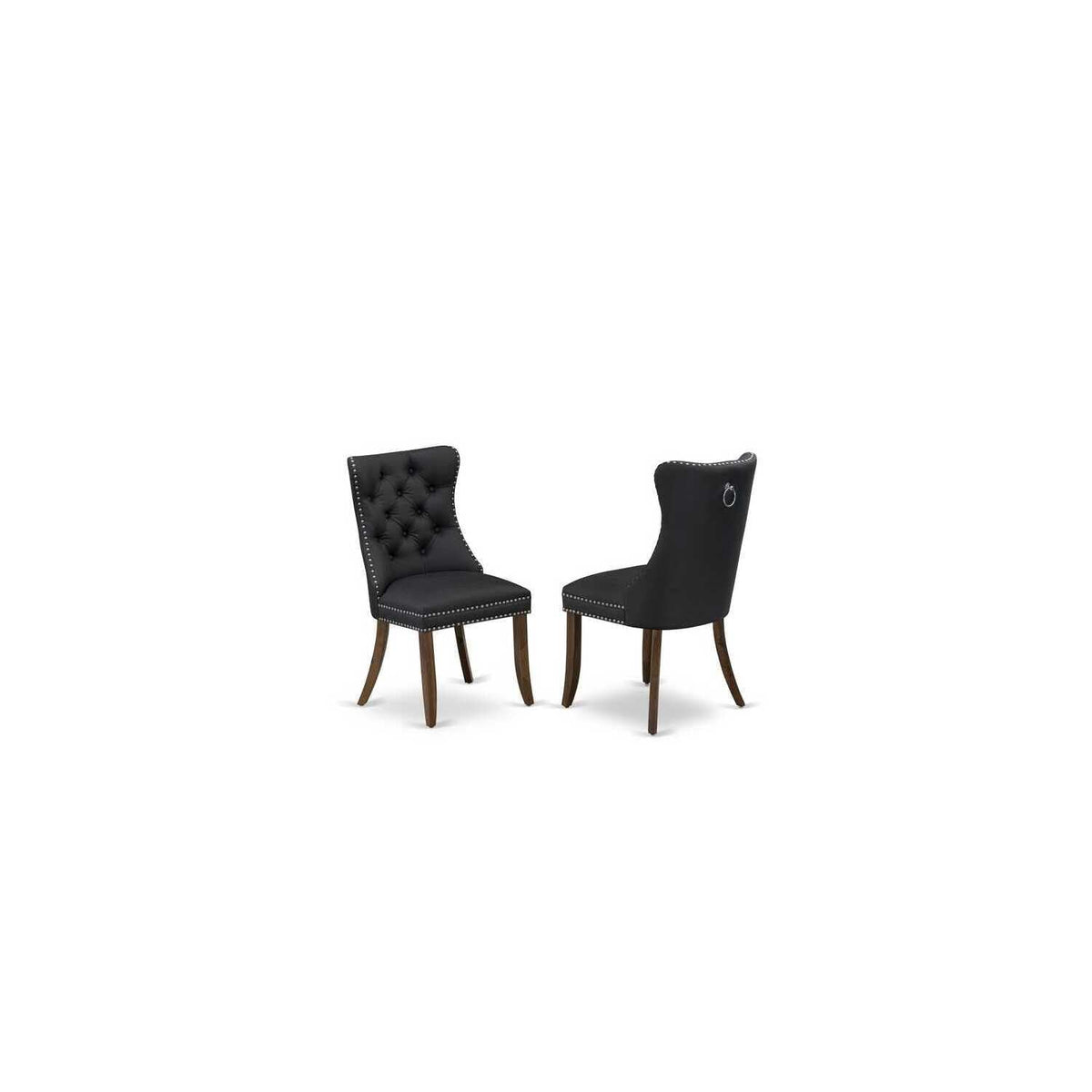 9 Piece Dining Table Set with 8 Dark Grey PU Leather Chairs V6175