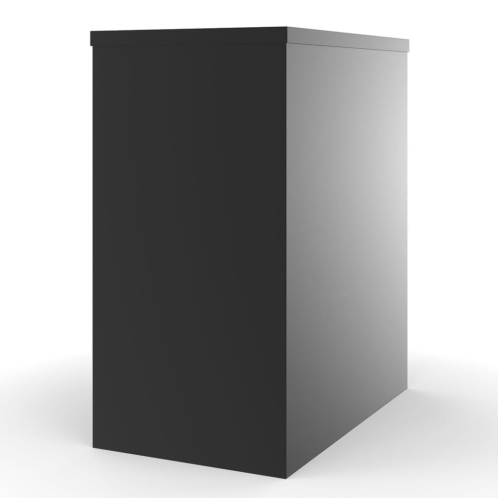 Black 2 Drawer Letter Size Lockable File Cabinet O683257