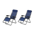 Blue 2 Pack Zero Gravity Folding Recliner Lounge Chair N596