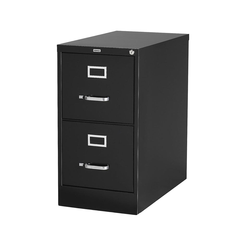Black 2 Drawer Letter Size Lockable File Cabinet O683257
