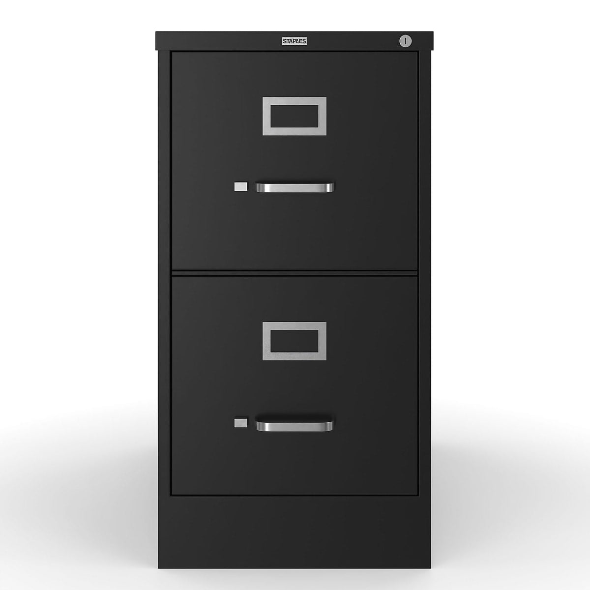 Black 2 Drawer Letter Size Lockable File Cabinet O683257