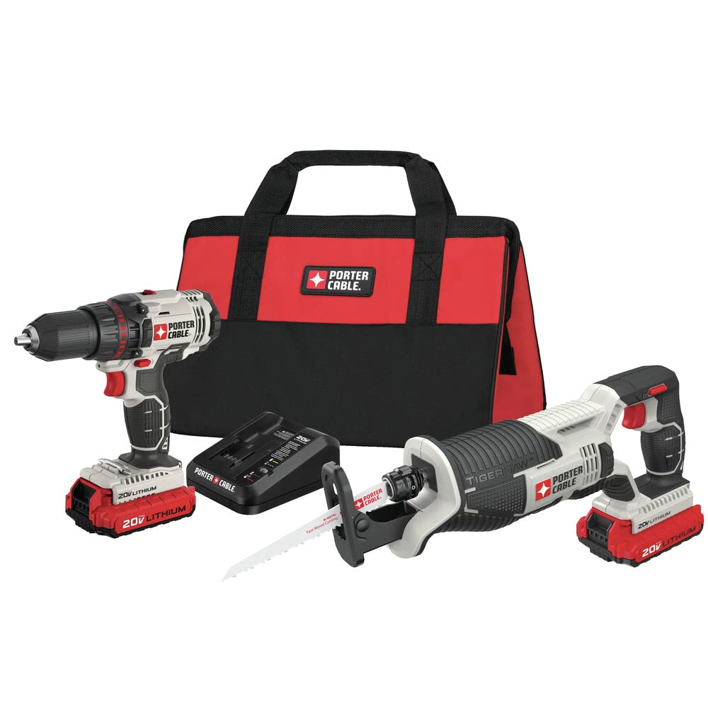 20V MAX Cordless Drill Combo Kit with Reciprocating Saw L228