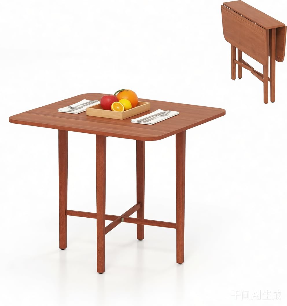 36" Foldable Square Wooden Dining Table Y424