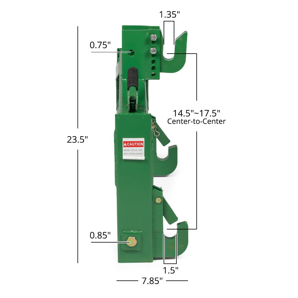Green 3 Point Quick Hitch Adaptor M978