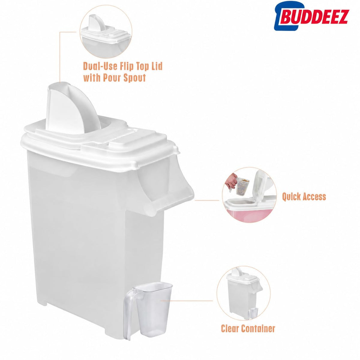 Airtight Pet Food Storage Container 32 Quart with Pour Spout H103657