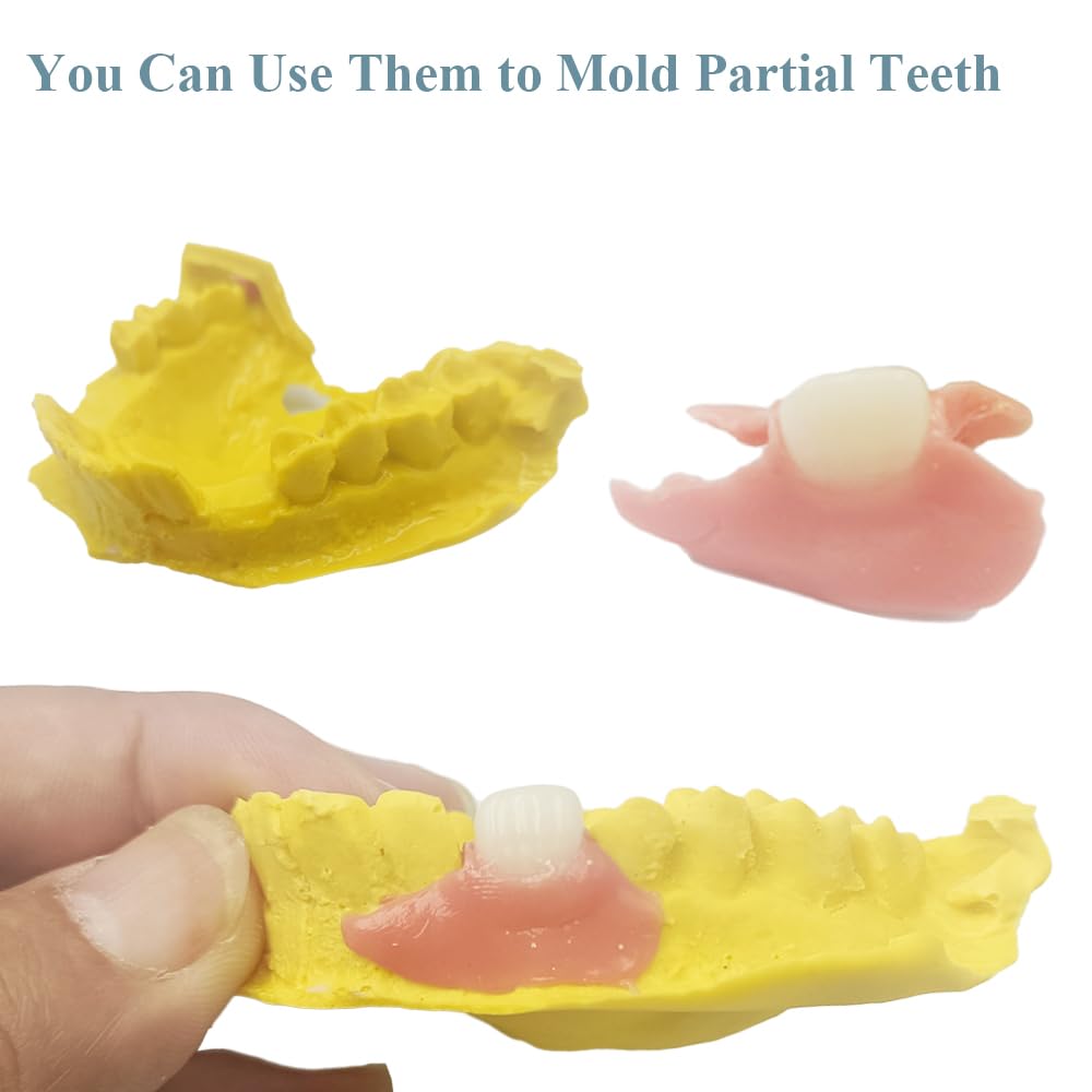 Fake Teeth Denture Top and Bottom Temporary Teeth Y2383