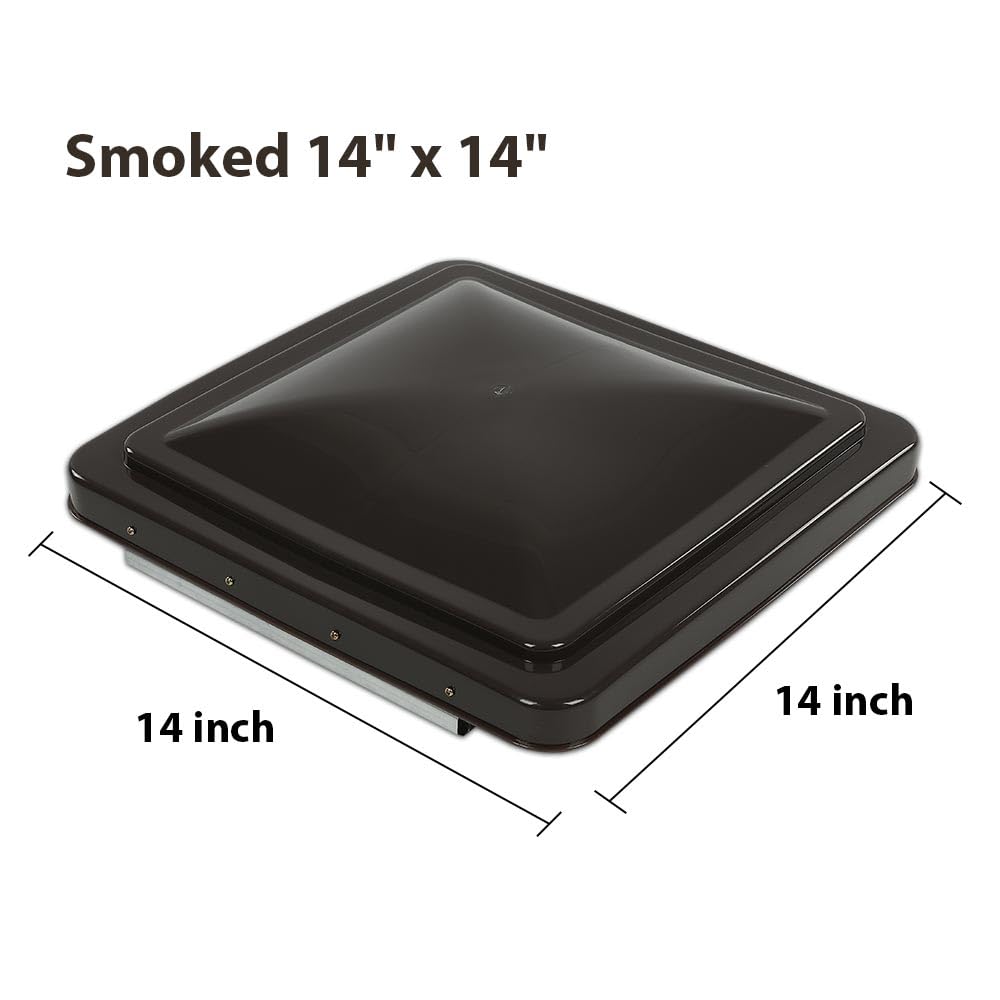 14" x 14" RV Roof Vent Cover Replacement Lid Smoke 2 PCS J1811