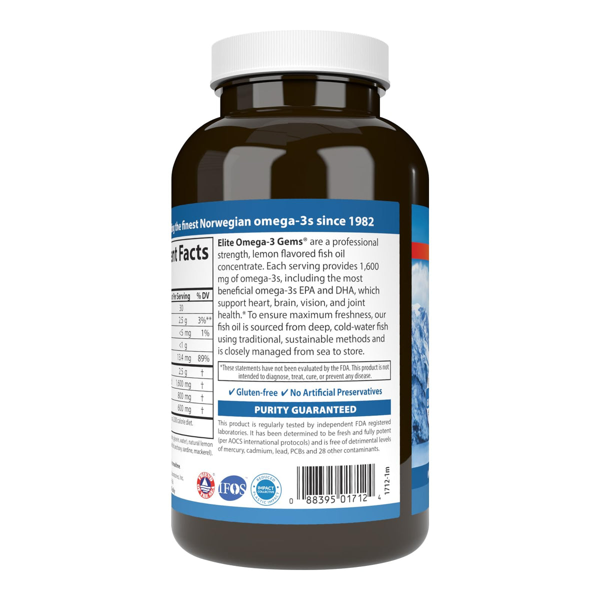 Omega-3 1600 mg Lemon 180 Softgels M5181