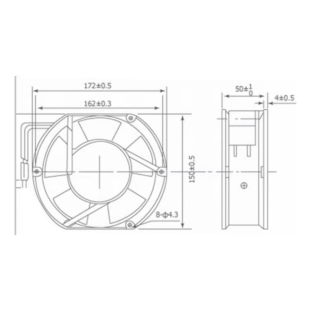 24V Cooling Fans 172mm x 150mm x 51mm Q6356