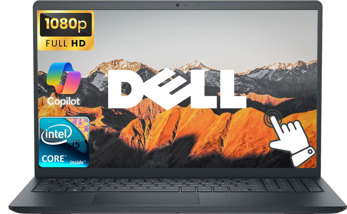 15.6" FHD Touchscreen Laptop, Windows 11 Pro, 16GB DDR5 RAM, 256GB SSD, Intel Core i5, Carbon Black F7515