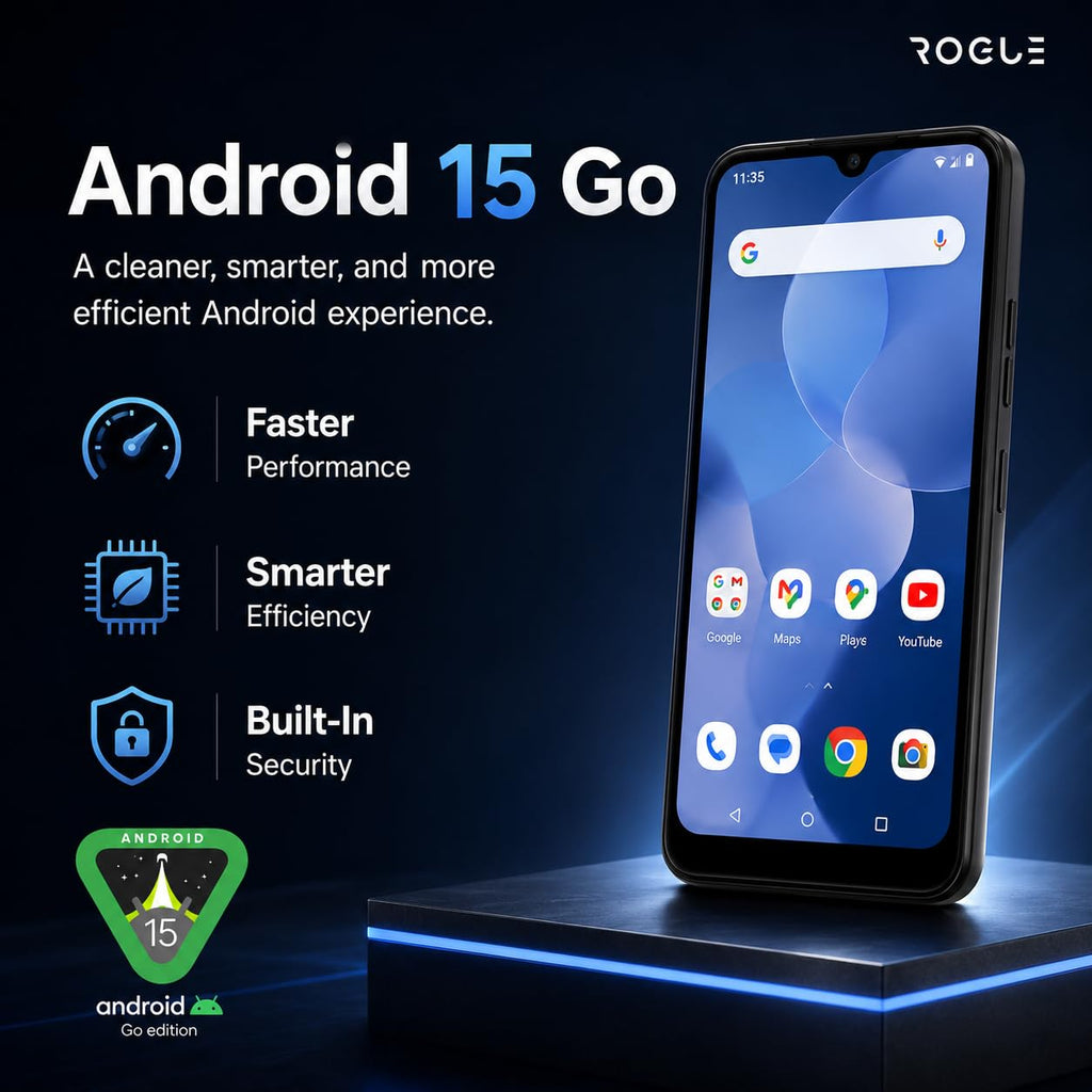 Unlocked 4G LTE Android Smartphone 6.8-Inch HD+ Display 32GB Storage Black B14782