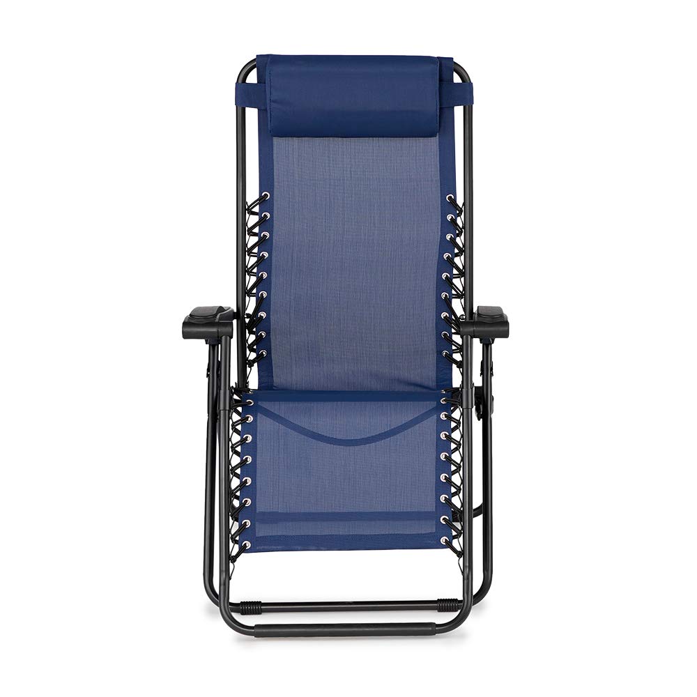 Blue 2 Pack Zero Gravity Folding Recliner Lounge Chair N596