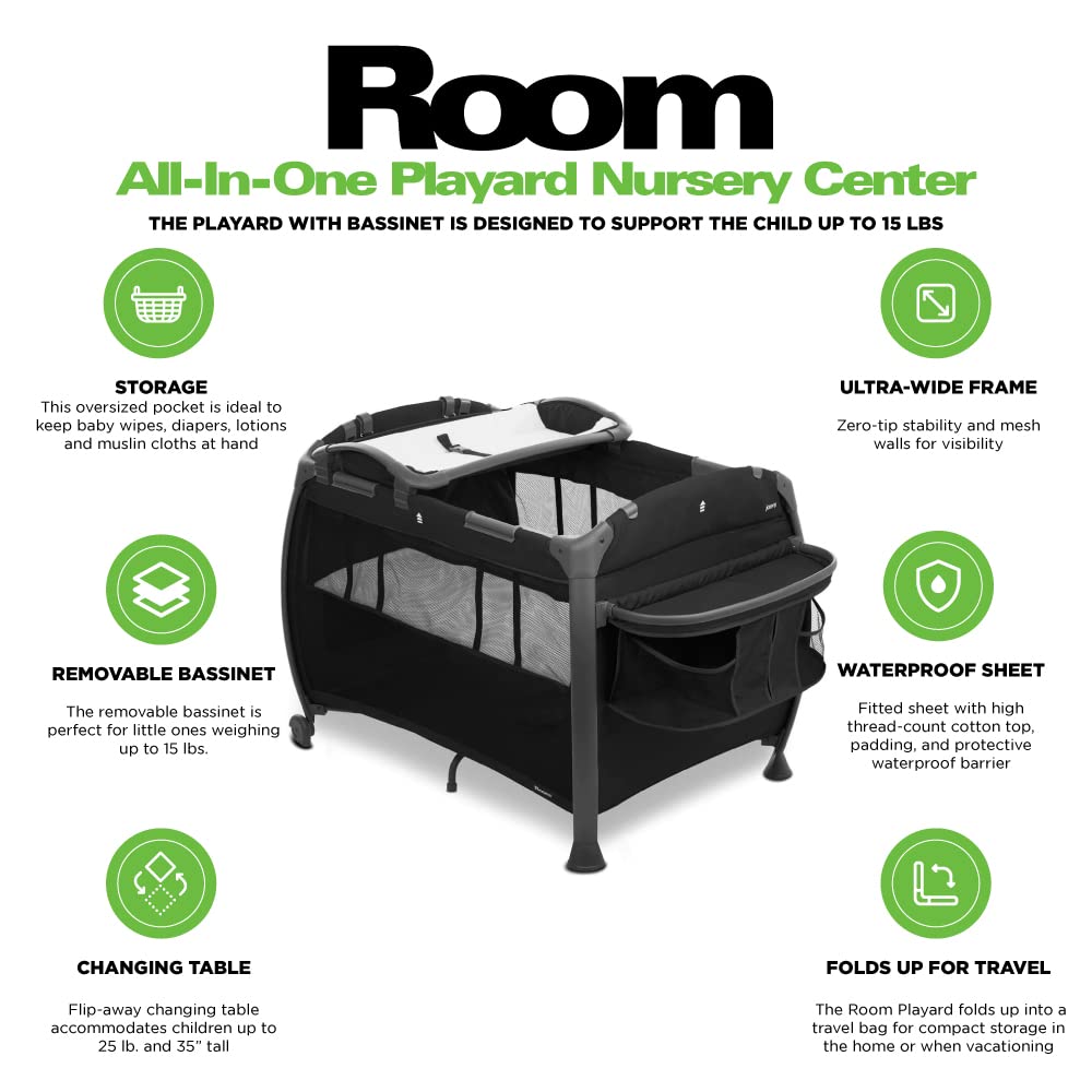 Black Playard, Bassinet, Changing Table I7173