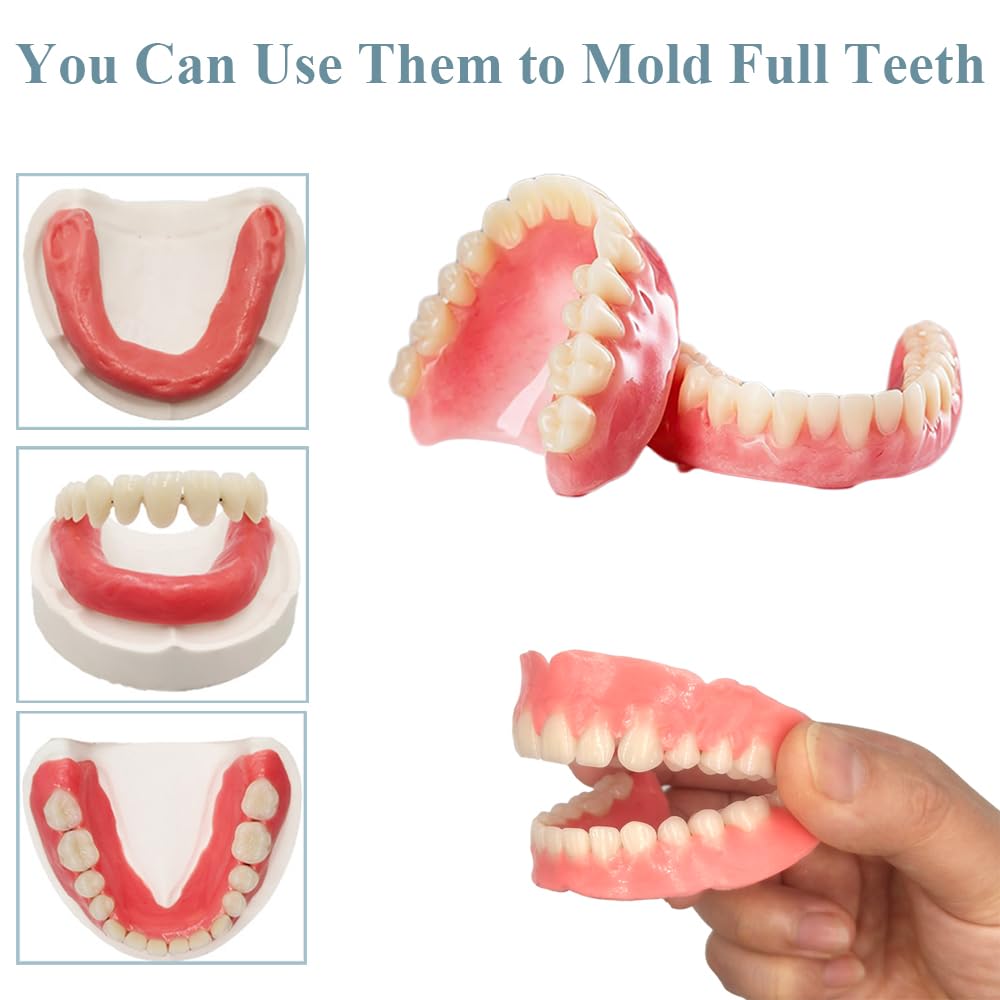 Fake Teeth Denture Top and Bottom Temporary Teeth Y2383