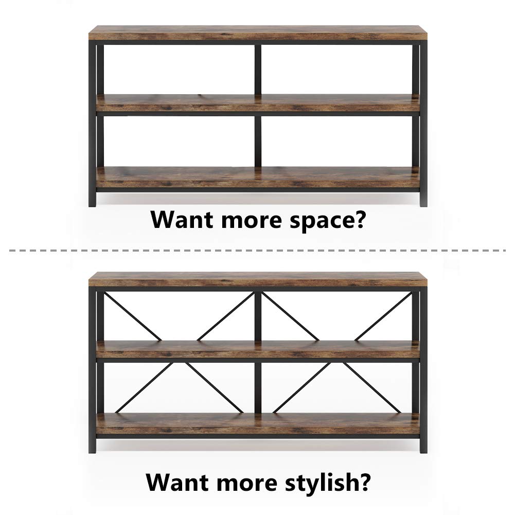 55 Inches 3 Tiers Console Table with Storage Shelves T5845