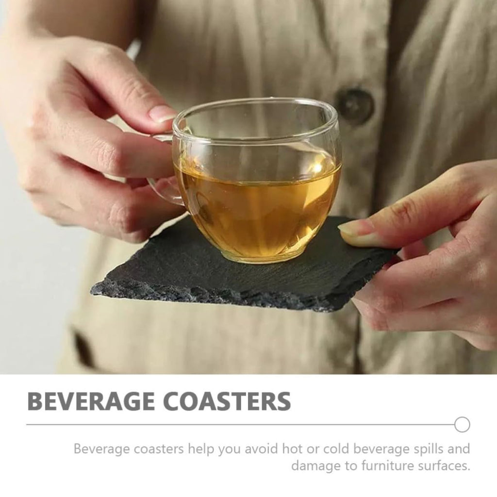 12pcs Natural Stone Square Coasters Set T5289