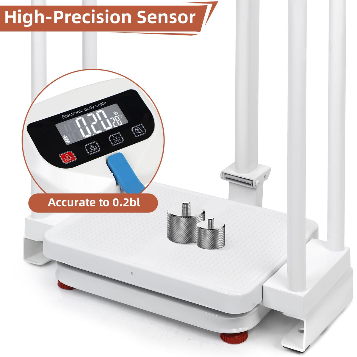 Scale with Handle 485lbs Weight Capacity HD LED Display J839889