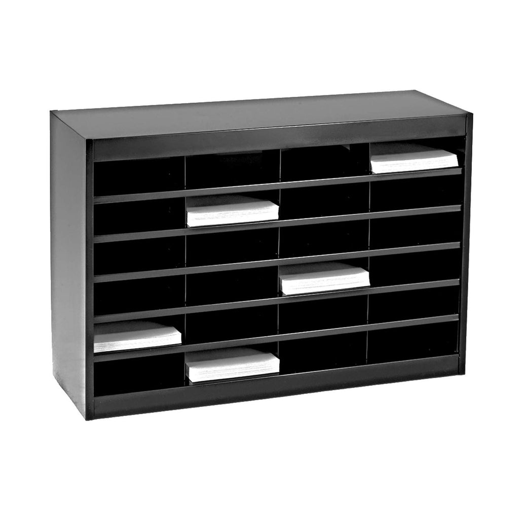 Black 24 Compartment Steel Mail Sorter Z99557