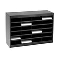 Black 24 Compartment Steel Mail Sorter Z99557