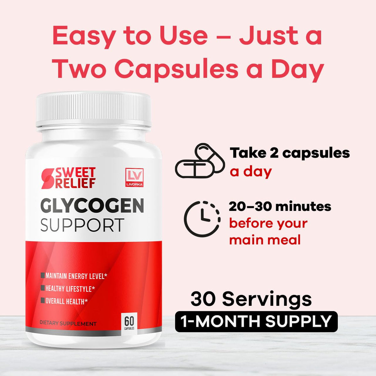 All Natural Formula Capsules, 60 Capsules for 1 Month L356501