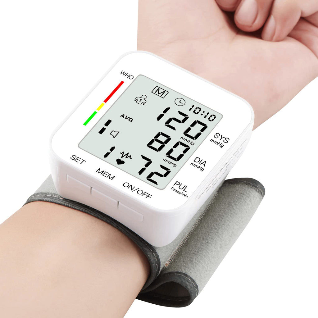 White Wrist Blood Pressure Monitor with Carrying Case Q3954