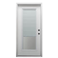 Fiberglass Smooth Primed Left Hand In-Swing Prehung Front Door Full Lite Clear Glass 36" x 80" Y234
