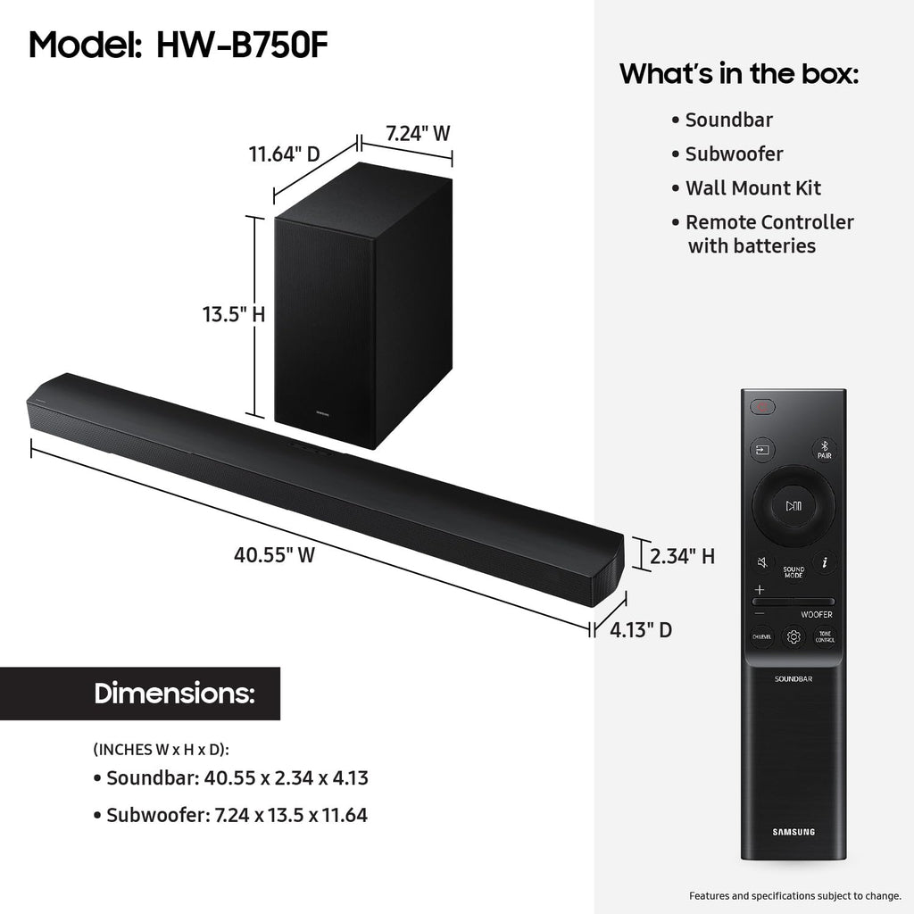 5.1 ch Soundbar with Subwoofer Z8645