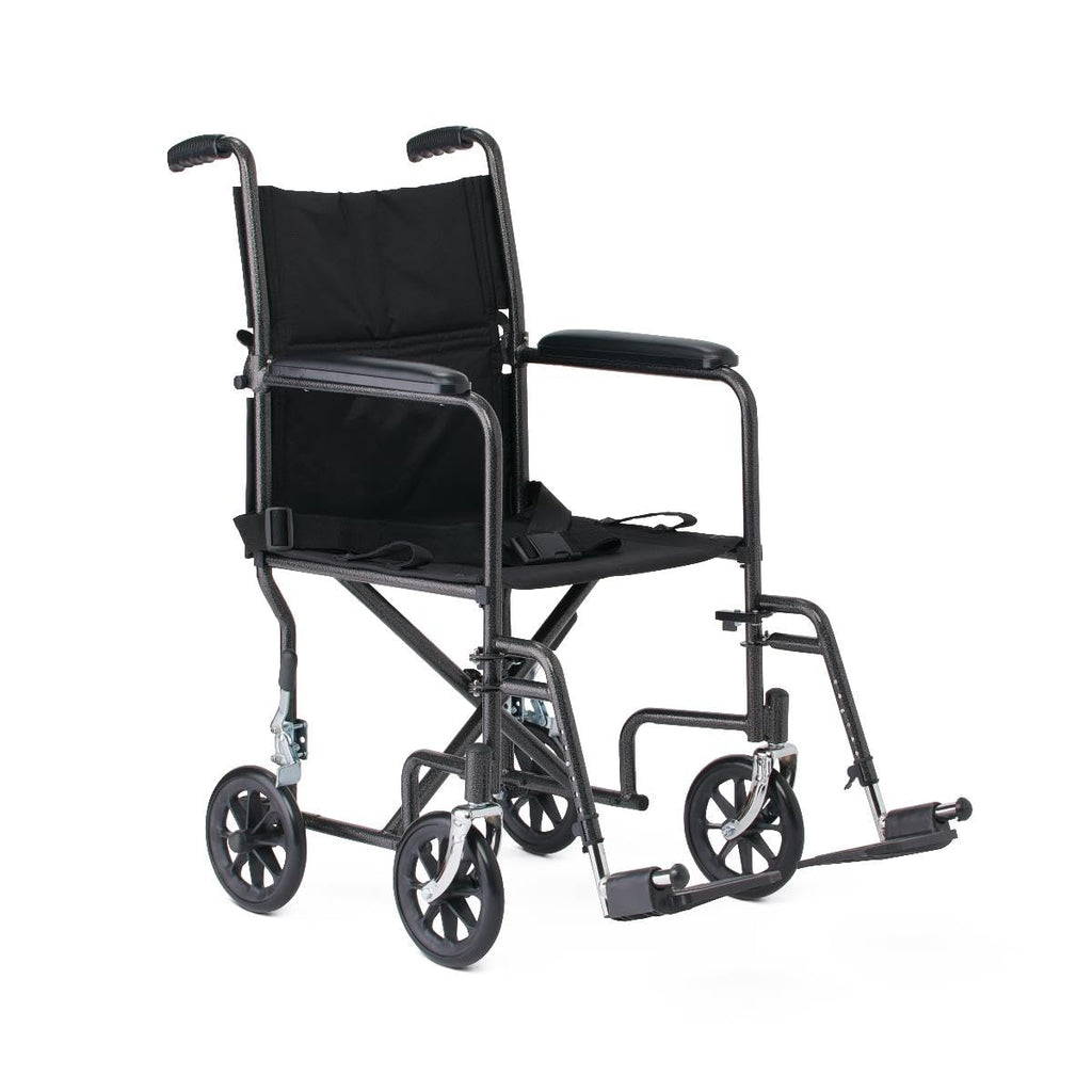 Folding Transport Wheelchair with Swing-Away Footrests L16336