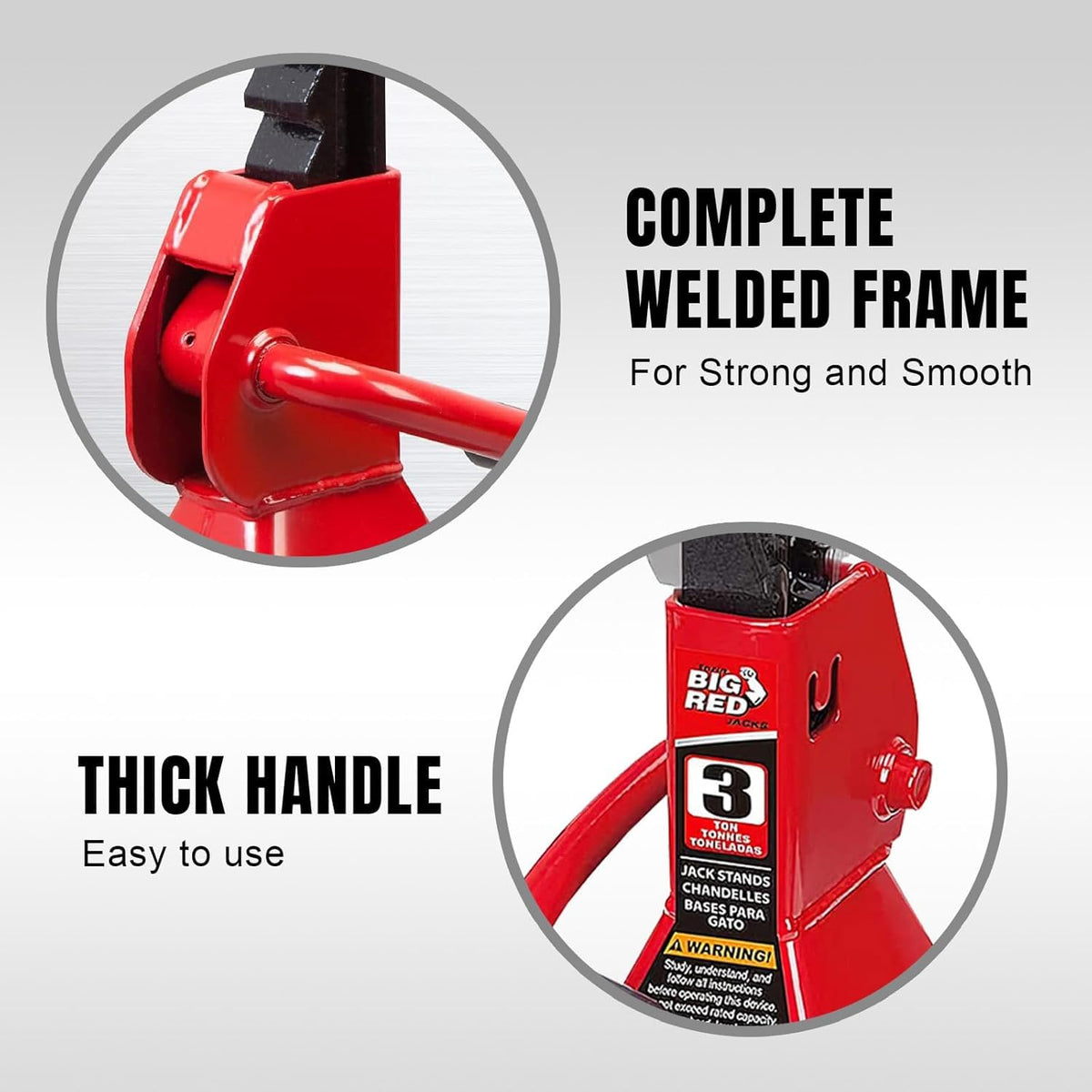Heavy Duty Steel Jack Stands 3 Ton 1 Pair X141800