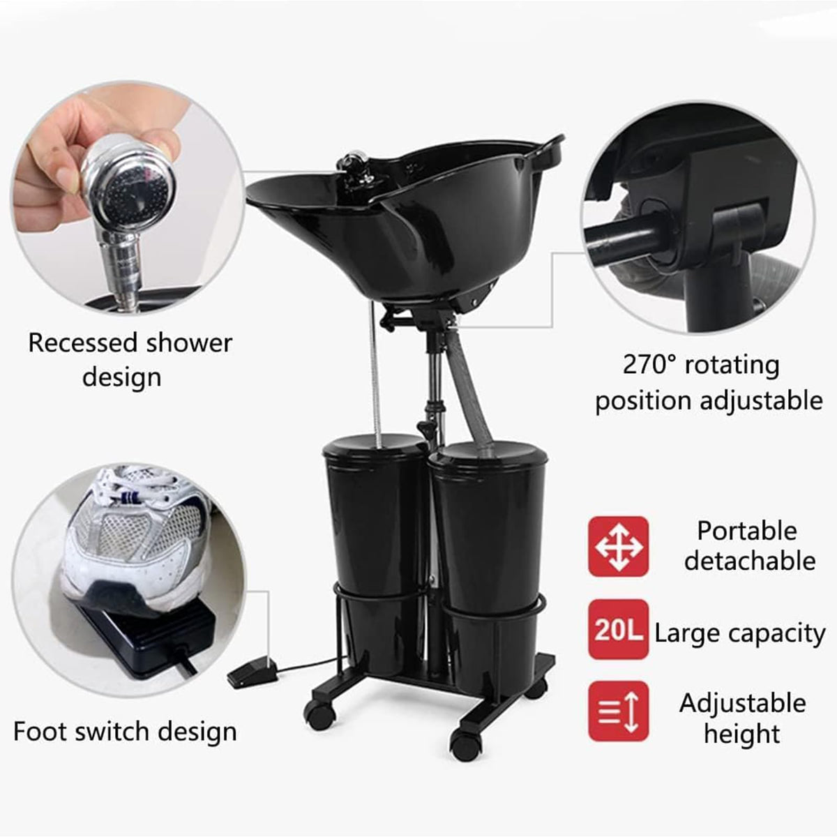 Portable Hair Washing Basin with Electric Pump M961