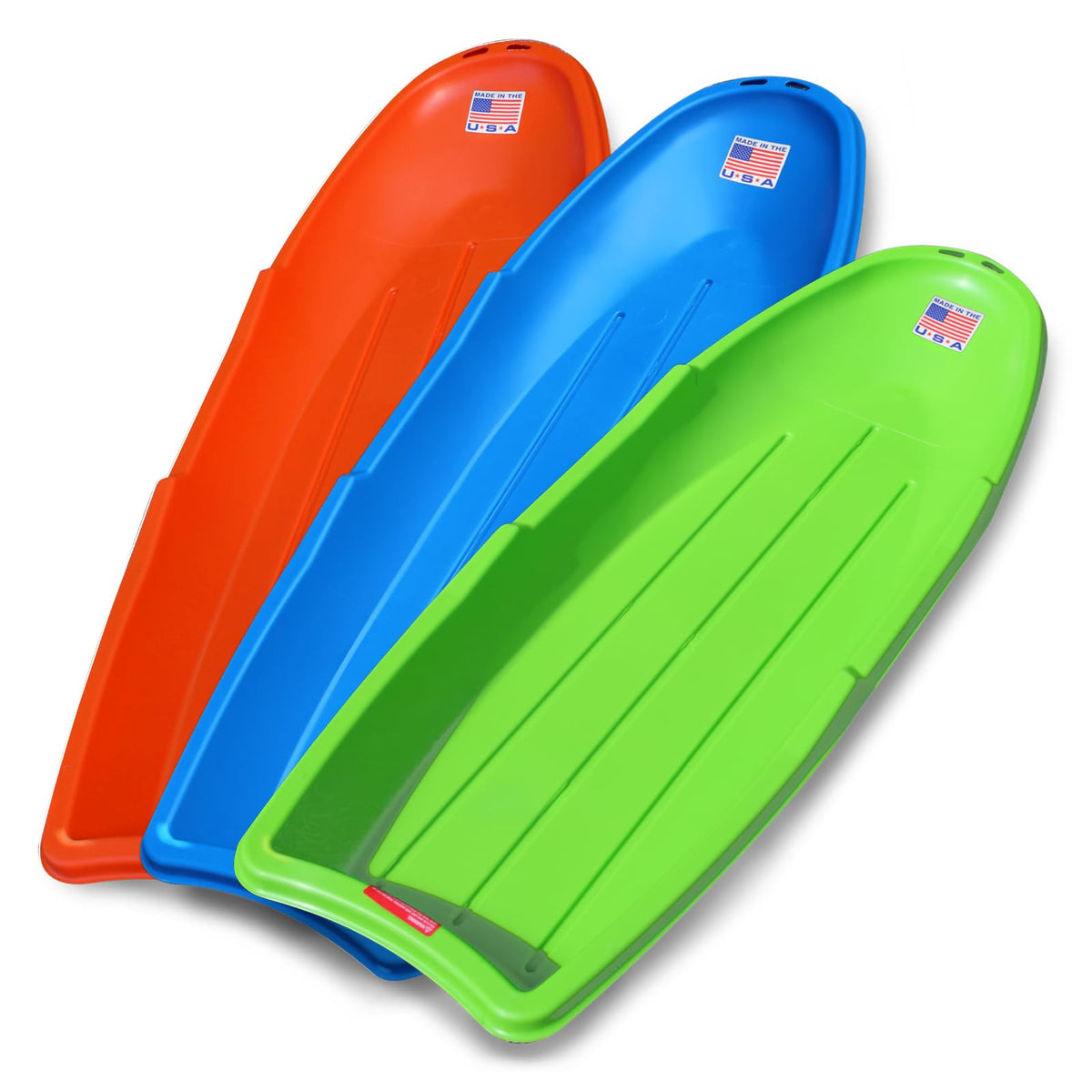 48 Inch Toboggan Style Plastic Snow Sled 3-Pack G61138