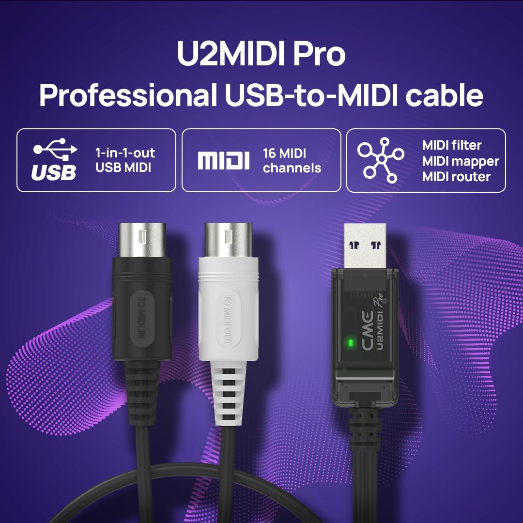 High-Speed USB MIDI Cable with Filter and Mapper L98661