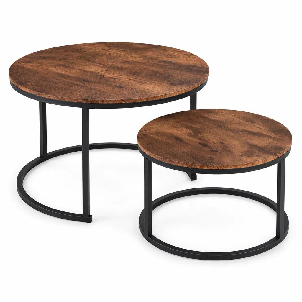 Round Nesting Coffee Table Set of 2 E166276