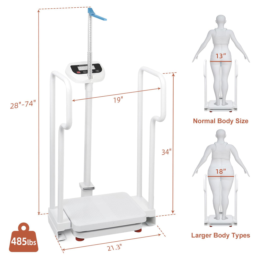 Scale with Handle 485lbs Weight Capacity HD LED Display J839889
