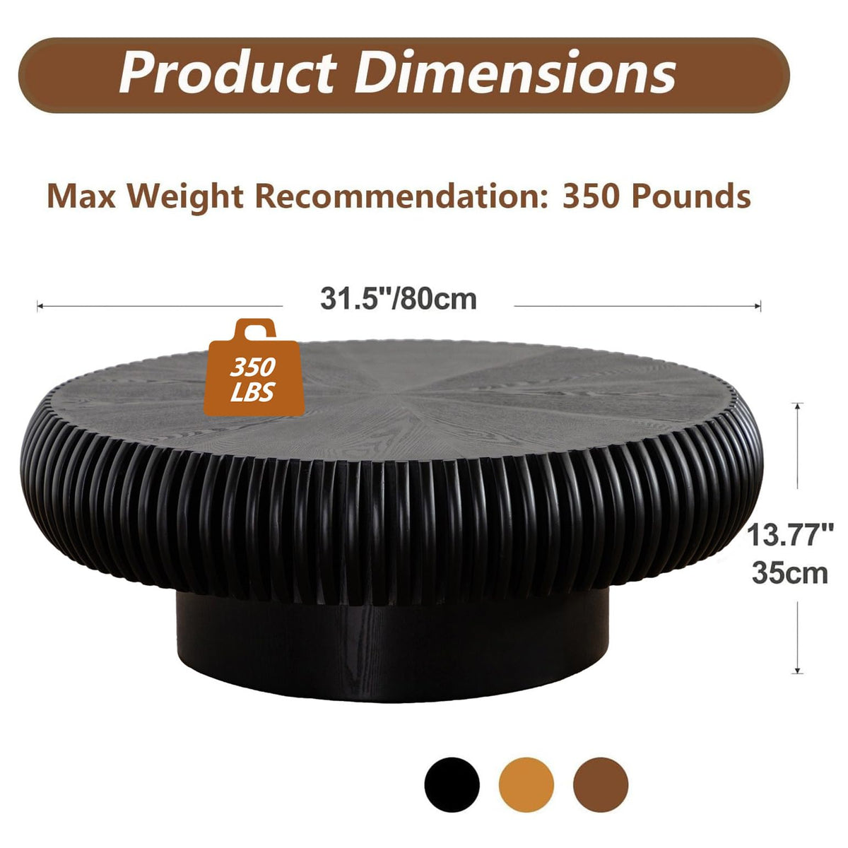 Black Round Coffee Table A84515
