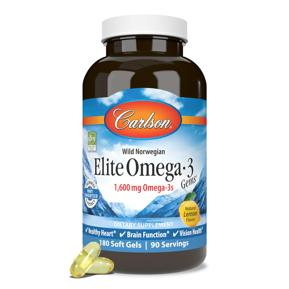 Omega-3 1600 mg Lemon 180 Softgels M5181