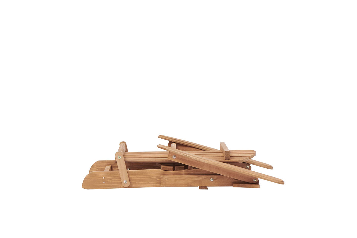 Wooden Folding Adirondack Chair Set of 2 Solid Cedar Light Brown Q184