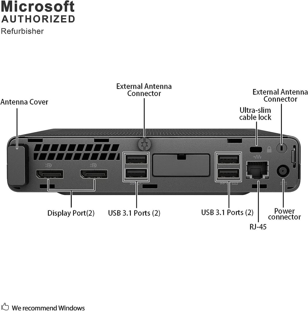 Mini Business PC, Intel Hexa-Core i5-9500T, 16GB DDR4 RAM, 256GB NVMe SSD C798847