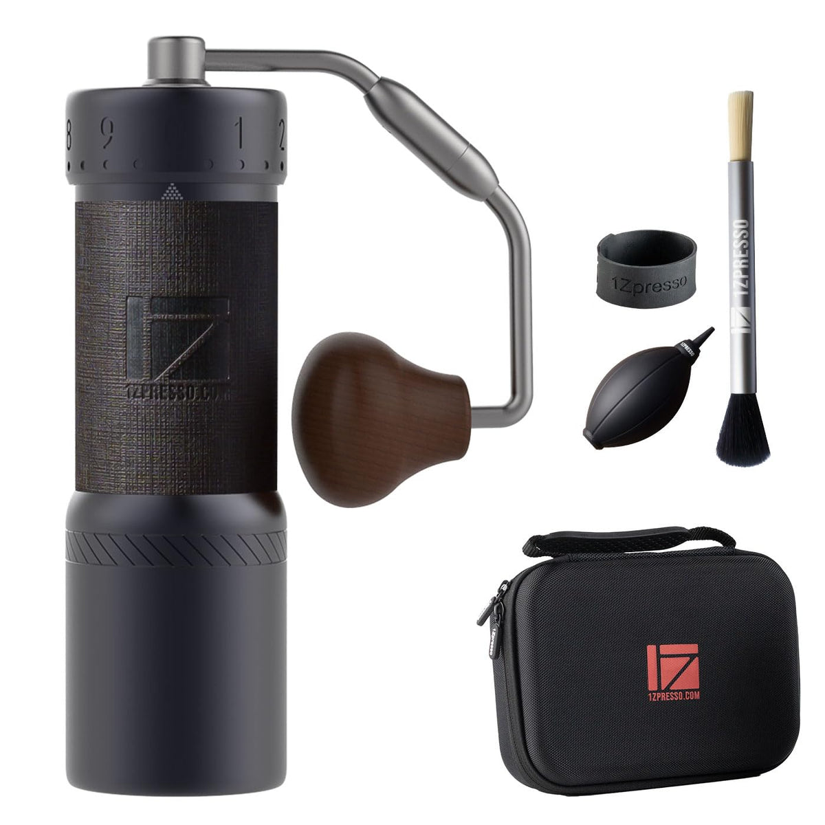 Manual Coffee Grinder Iron Gray Conical Burr Foldable Handle U223996