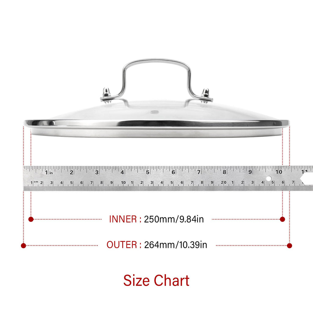 10" Tempered Glass Lid with Steam Vent Hole P669684