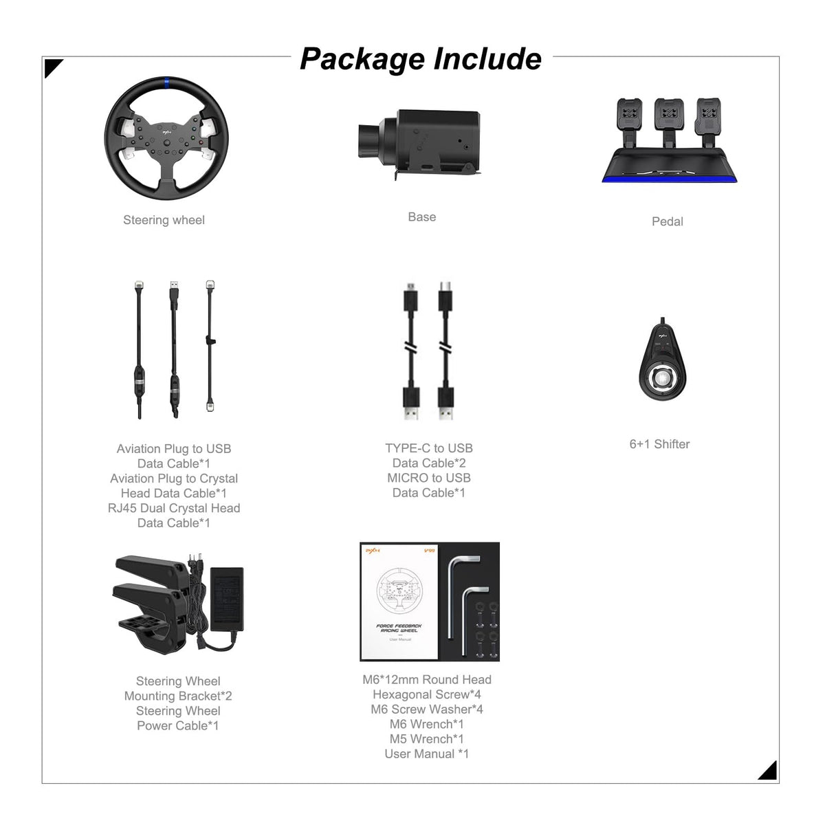 Force Feedback PC Racing Wheel H604394