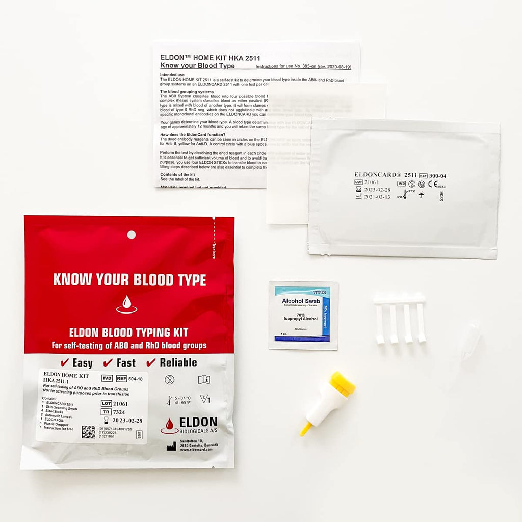 Home Blood Typing Kit 10 Kits U5324
