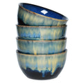 Blue Stoneware Cereal Bowls Set of 4, 26 Oz B5662