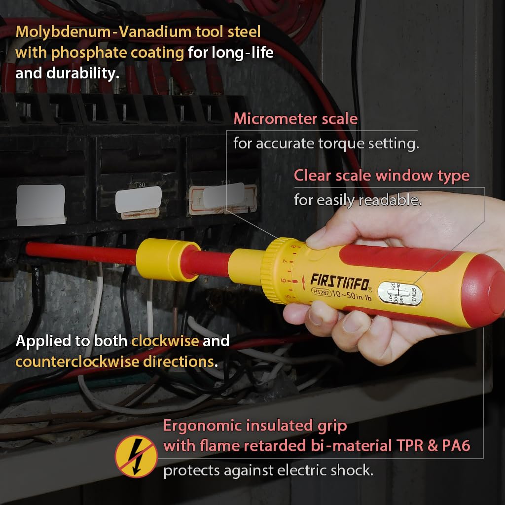 VDE Insulated Torque Screwdriver Set with 8 Bits W333