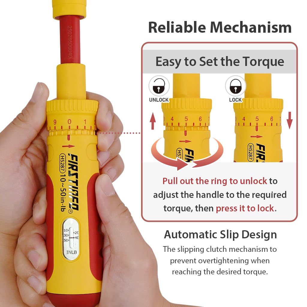 VDE Insulated Torque Screwdriver Set with 8 Bits W333