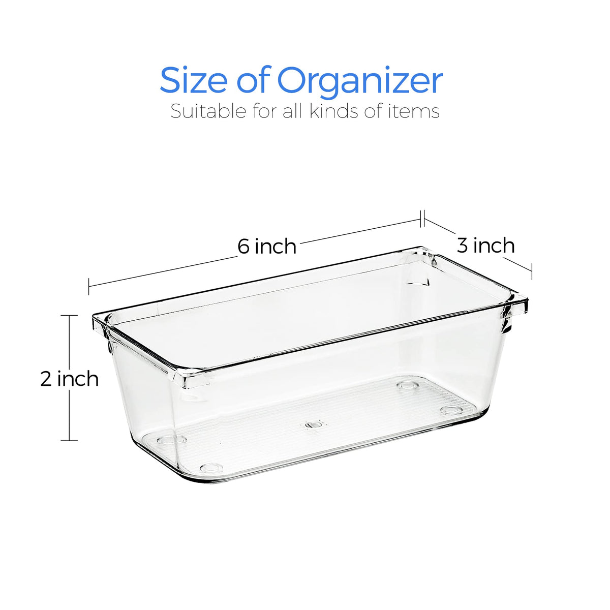 6 Pack Plastic Drawer Organizer X528478