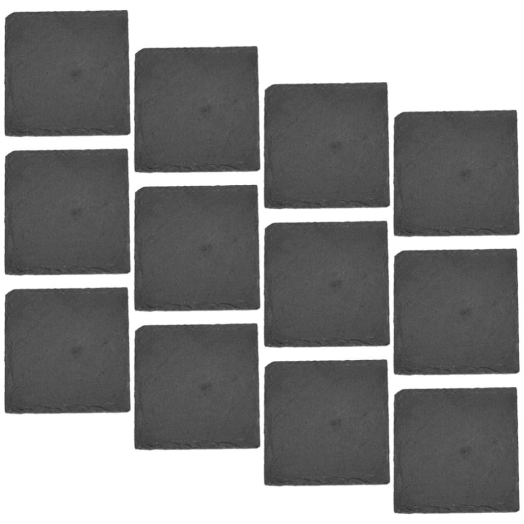 12pcs Natural Stone Square Coasters Set T5289