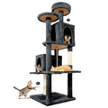 58.5inch Plush Multi-Level Cat Tree Tower with Cat Cave and Scratching Post Y485