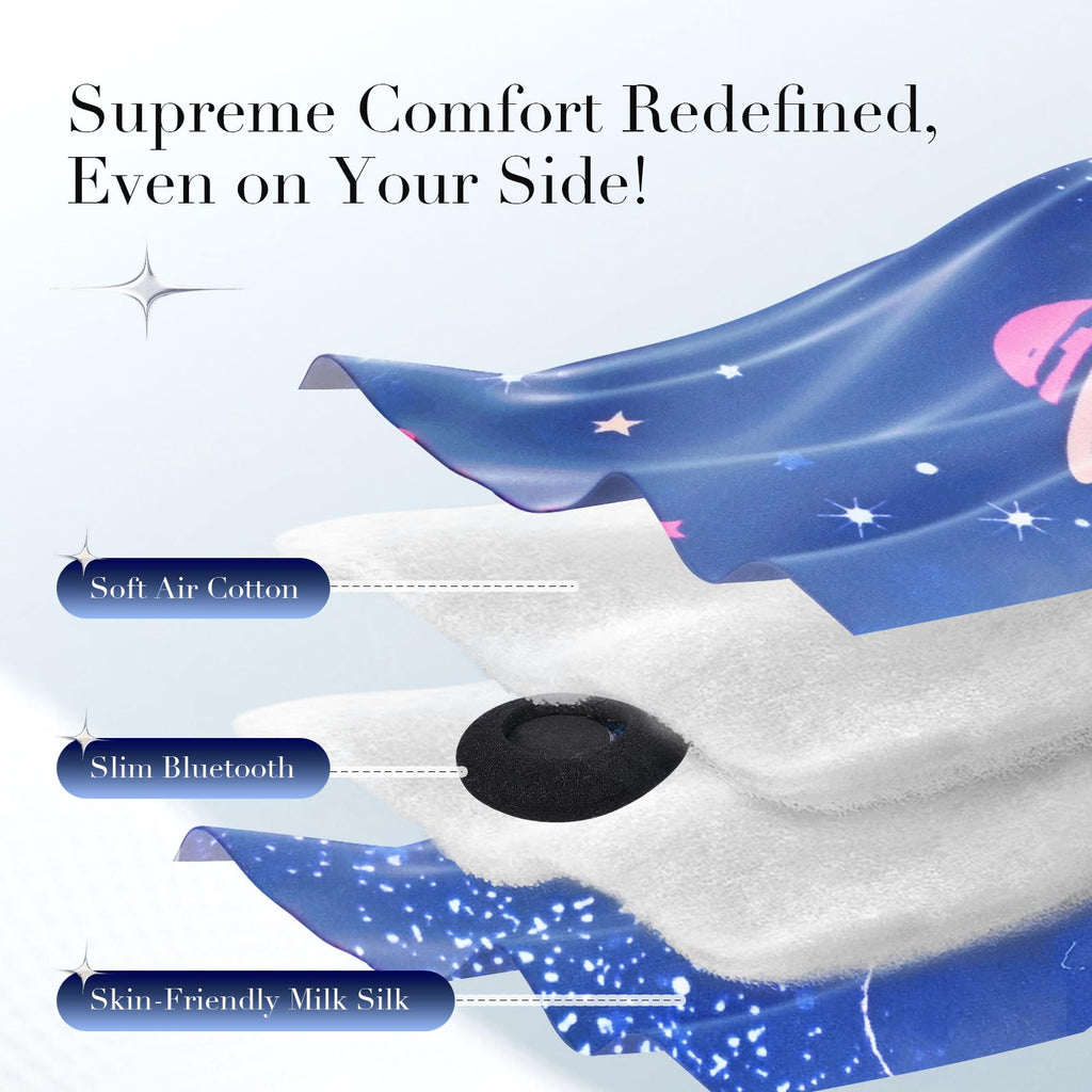 Sleep Mask with Bluetooth Headphones and Silk Sleep Mask L975